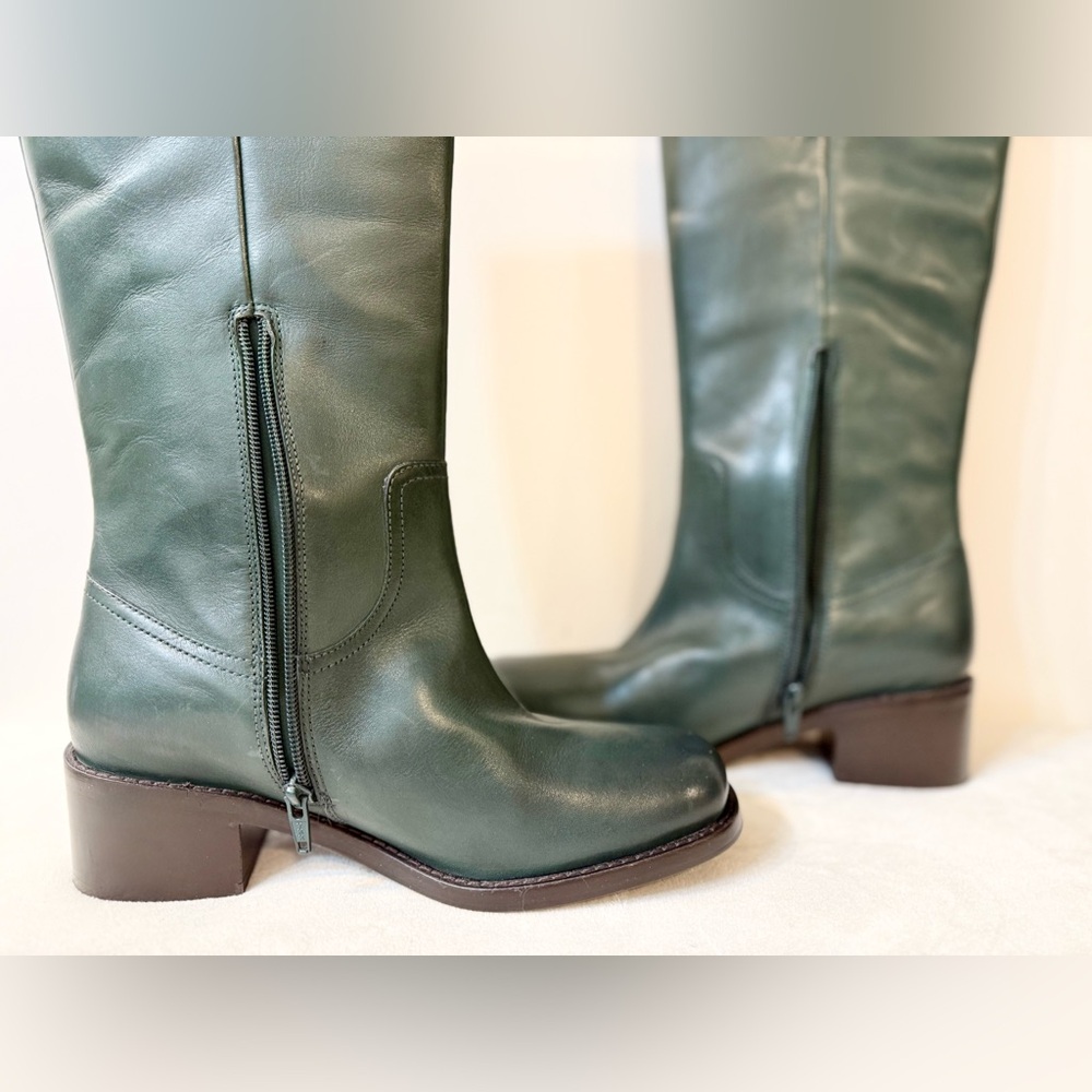 NWT Anthropologie Seychelles Sand In My Boots Dark Emerald Size 8.5 - Picture 8 of 16